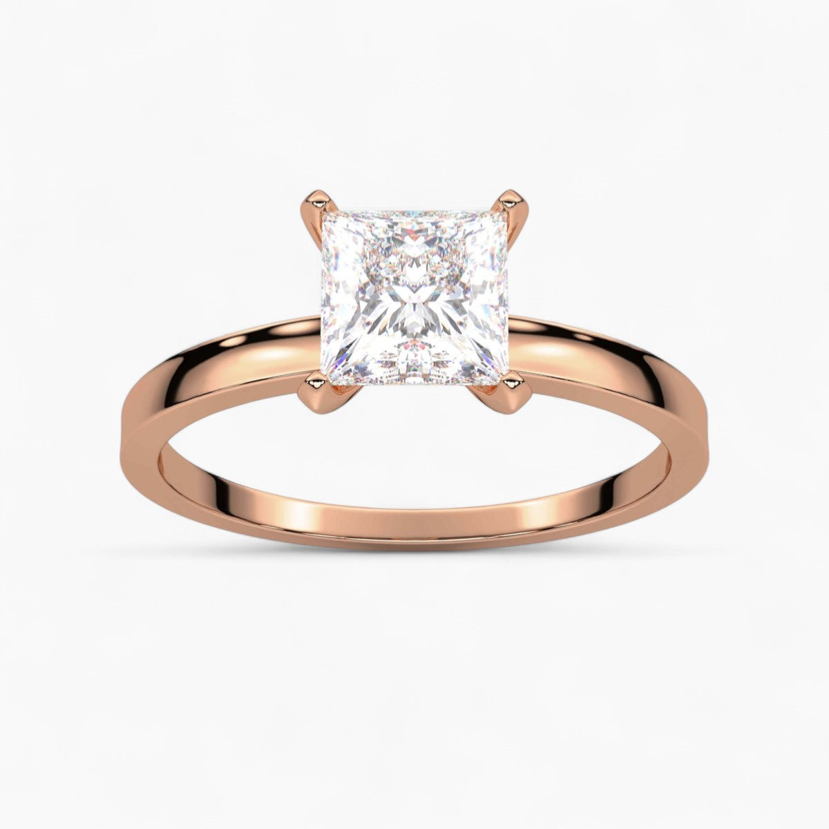 Round cut classic pave Setting Diamond Engagement Ring