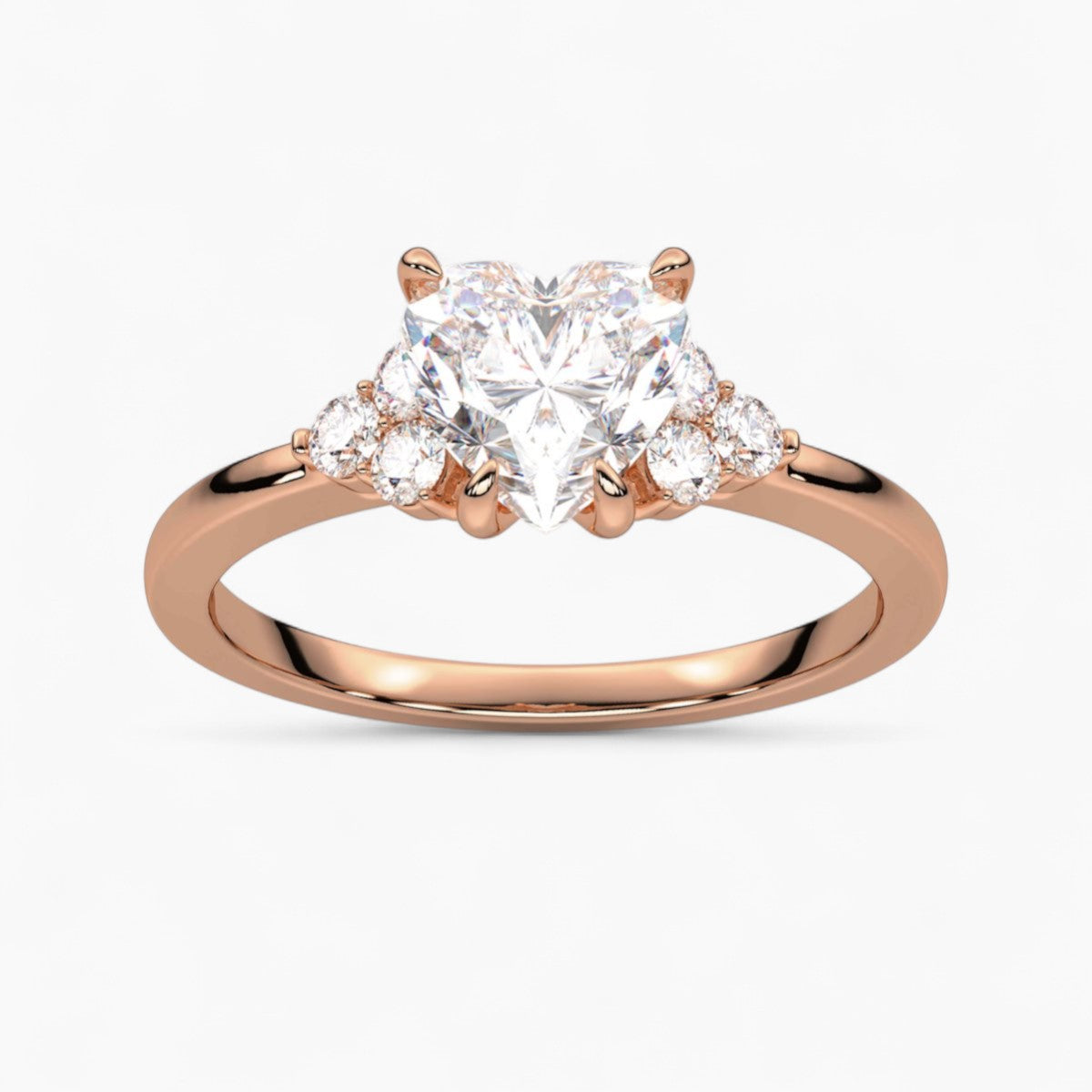 Princess Cut Three stone Setting Diamond Engagement Ring