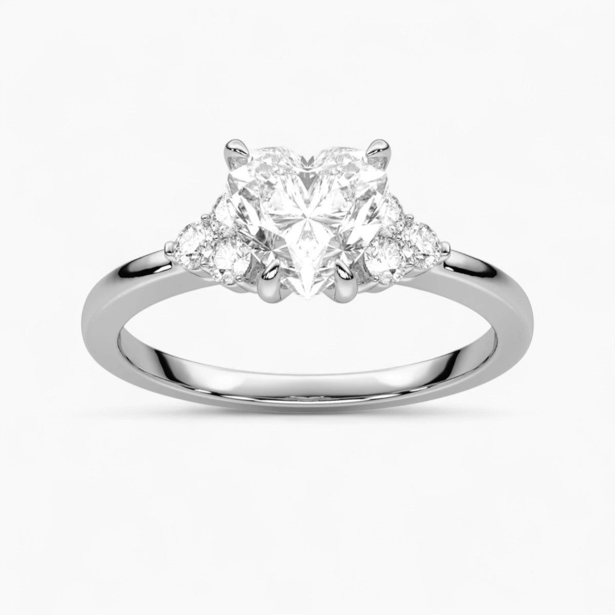 Princess Cut Three stone Setting Diamond Engagement Ring