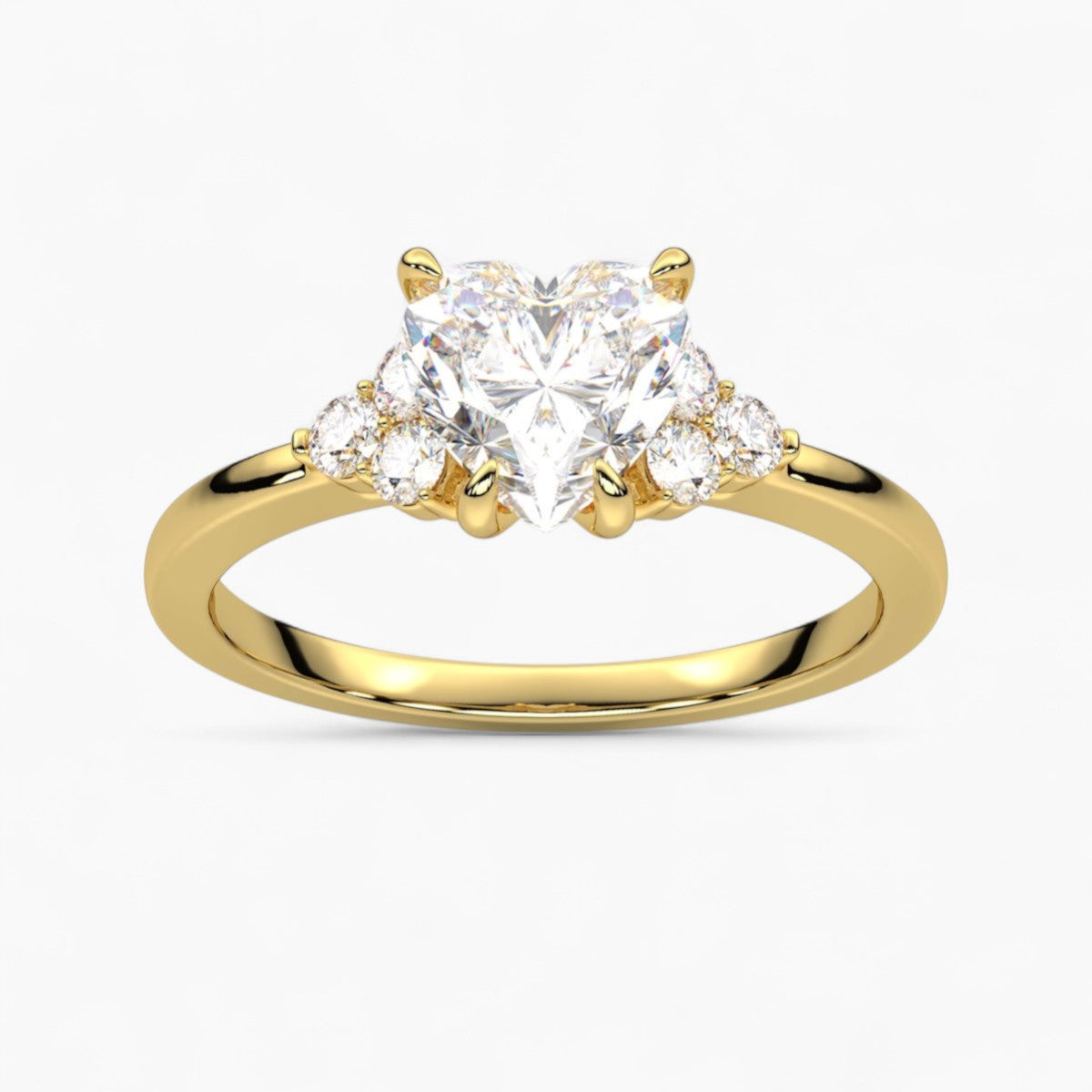 Princess Cut Three stone Setting Diamond Engagement Ring