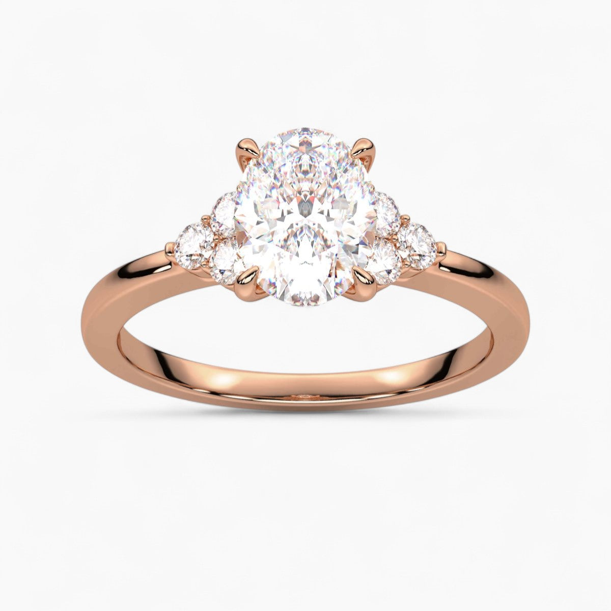 Princess Cut Three stone Setting Diamond Engagement Ring