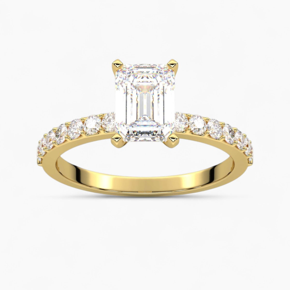 Round Cut Petite Four Prong Diamond Engagement Ring