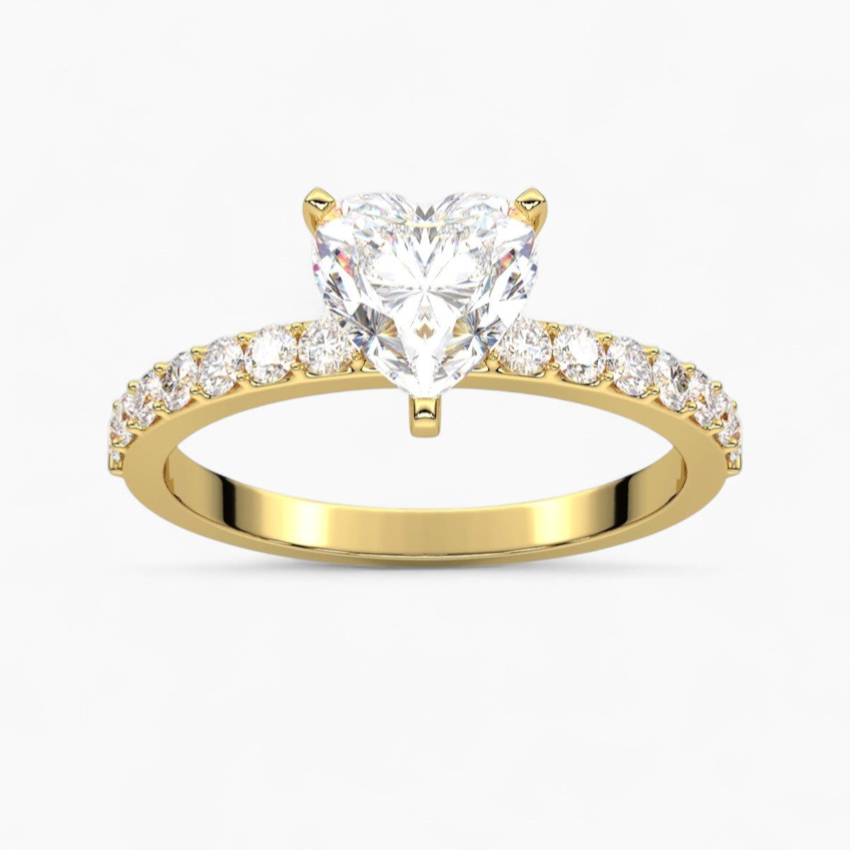 Round Cut Petite Four Prong Diamond Engagement Ring