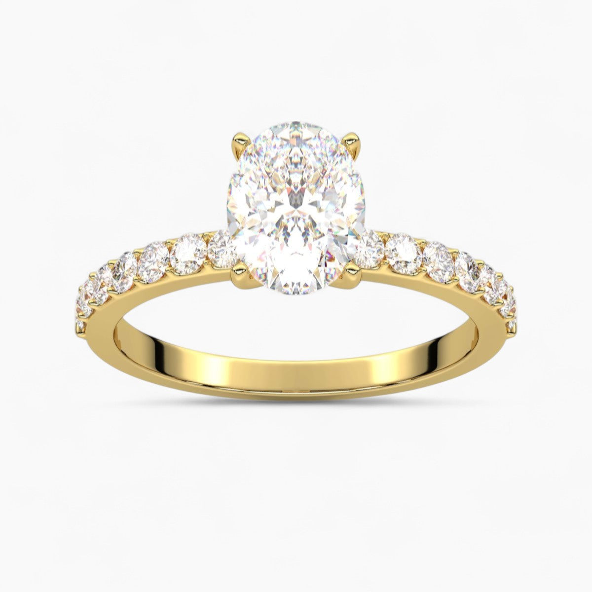 Round Cut Petite Four Prong Diamond Engagement Ring
