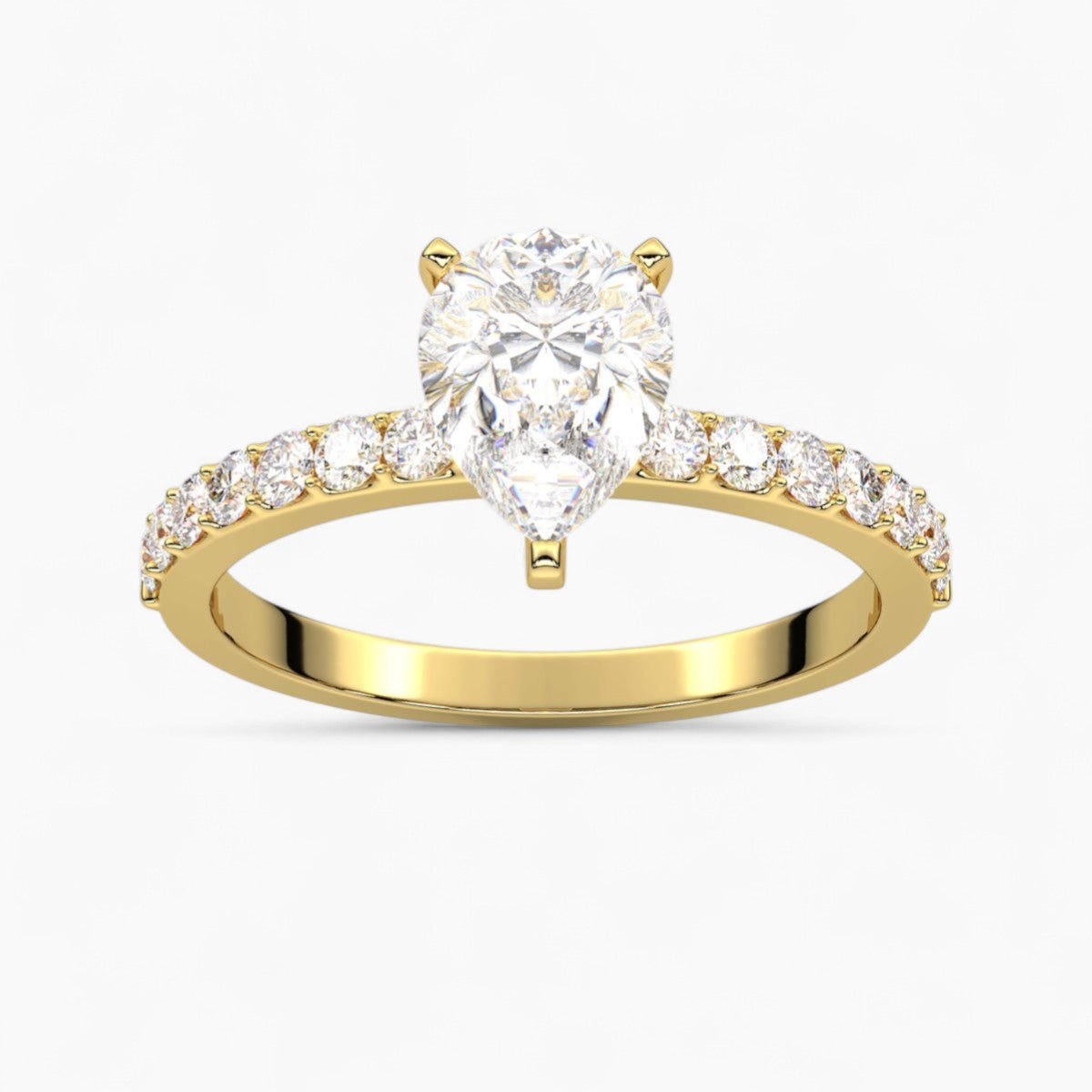 Round Cut Petite Four Prong Diamond Engagement Ring