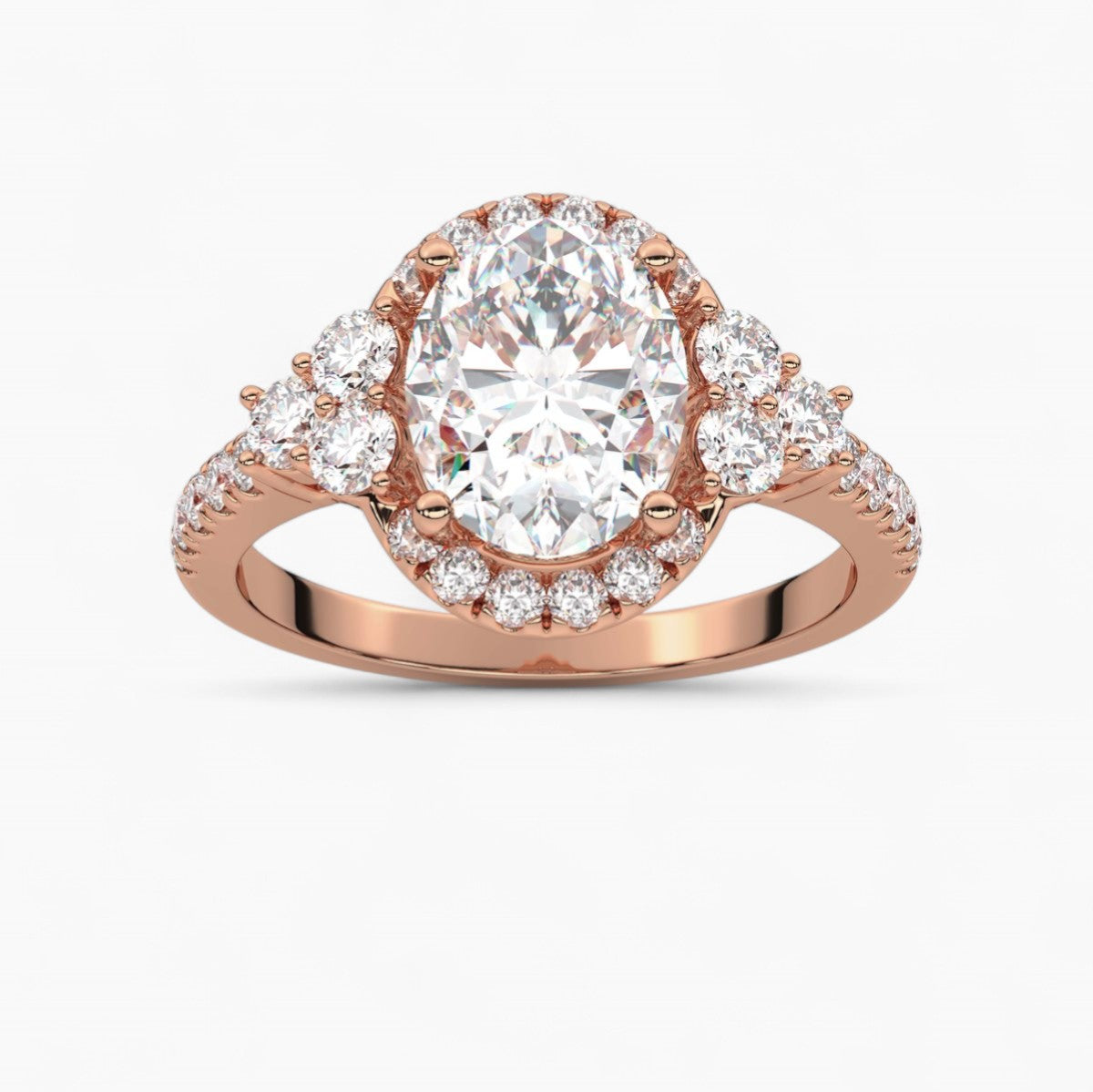 Opulent Diamond Halo Engagement Ring
