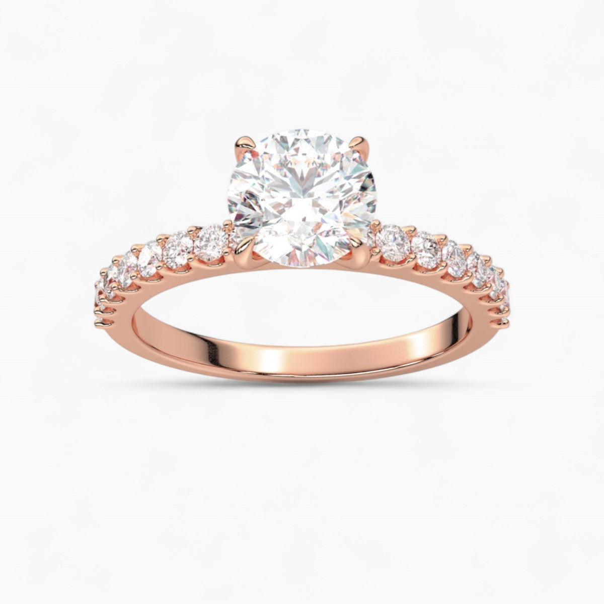 Engagement Ring with Side Accents