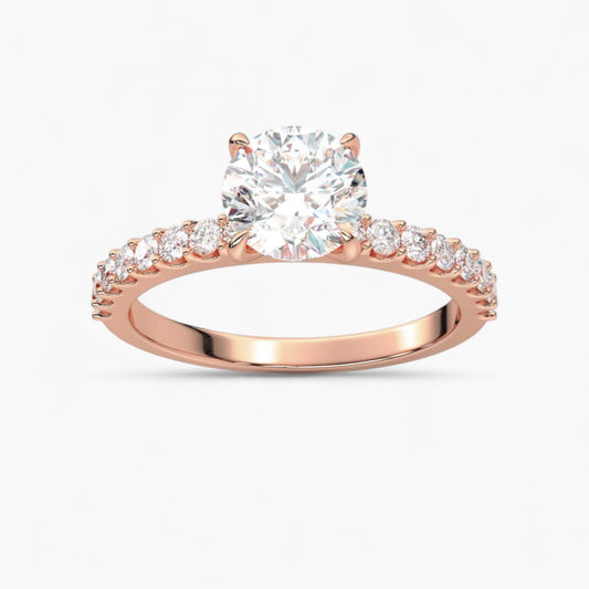 Engagement Ring with Side Accents
