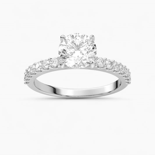 Engagement Ring with Side Accents