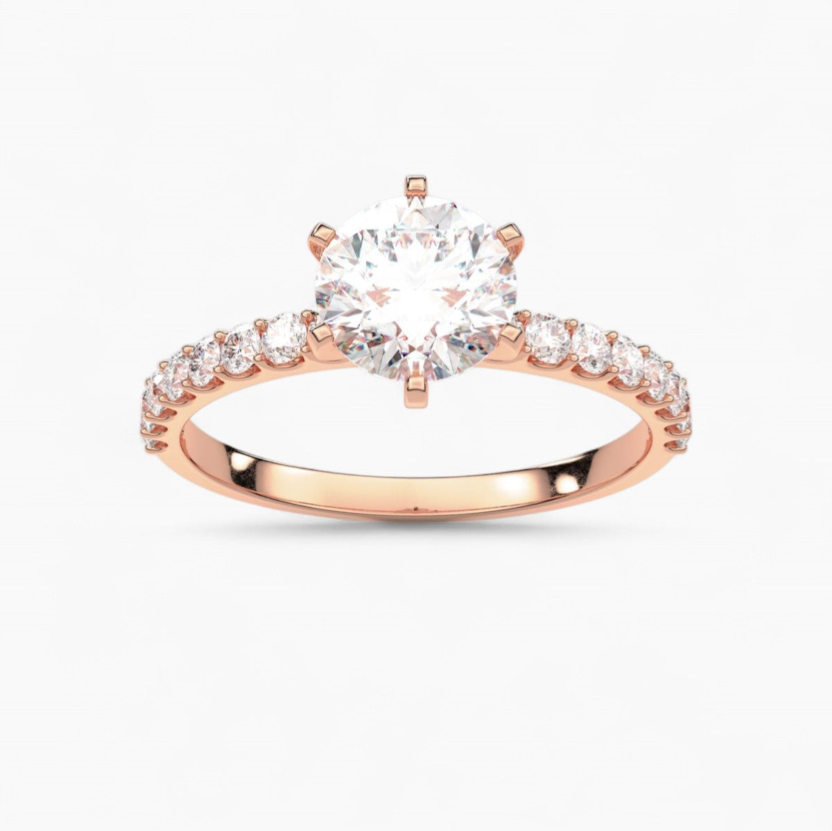 Engagement Ring with Side Accents