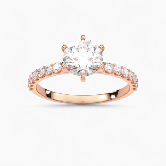 Engagement Ring with Side Accents