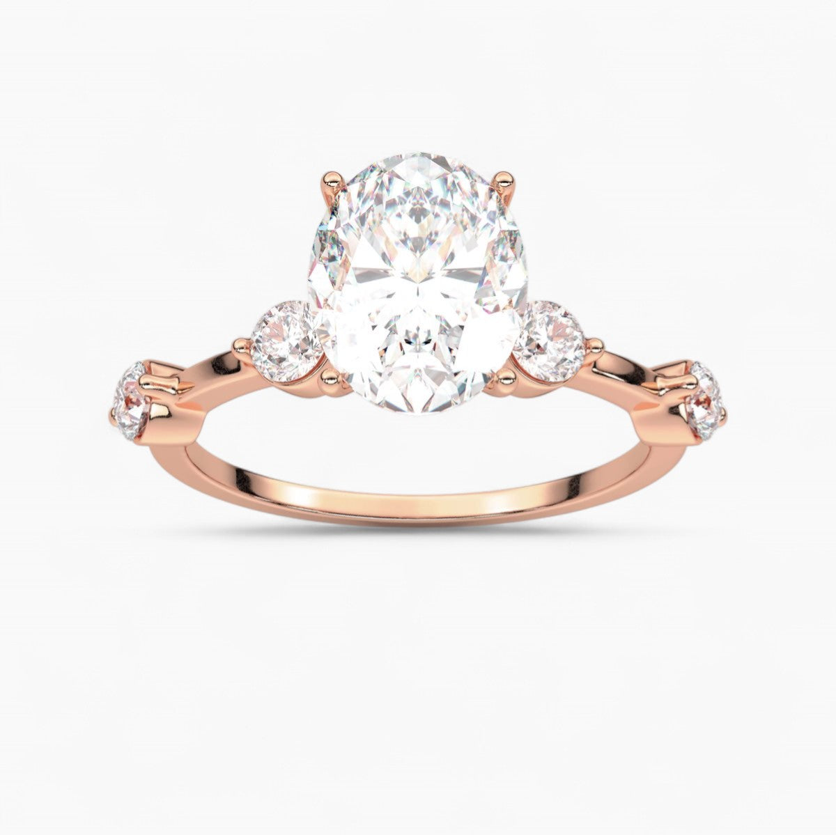 Side Accents Diamond Engagement Ring