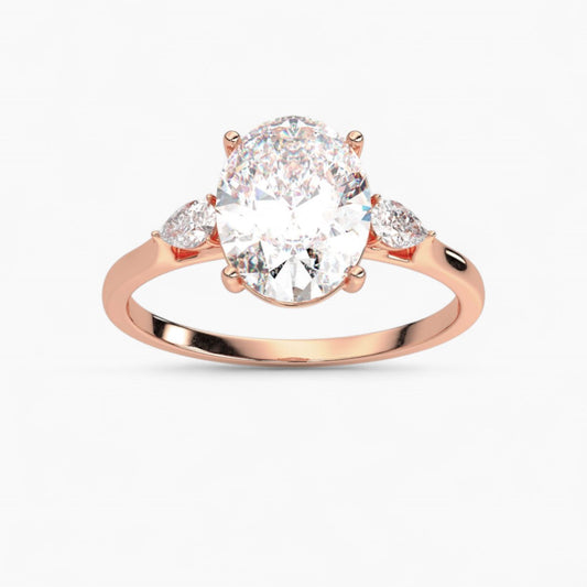 Exquisite Marquise Side Accents Diamond Engagement Ring