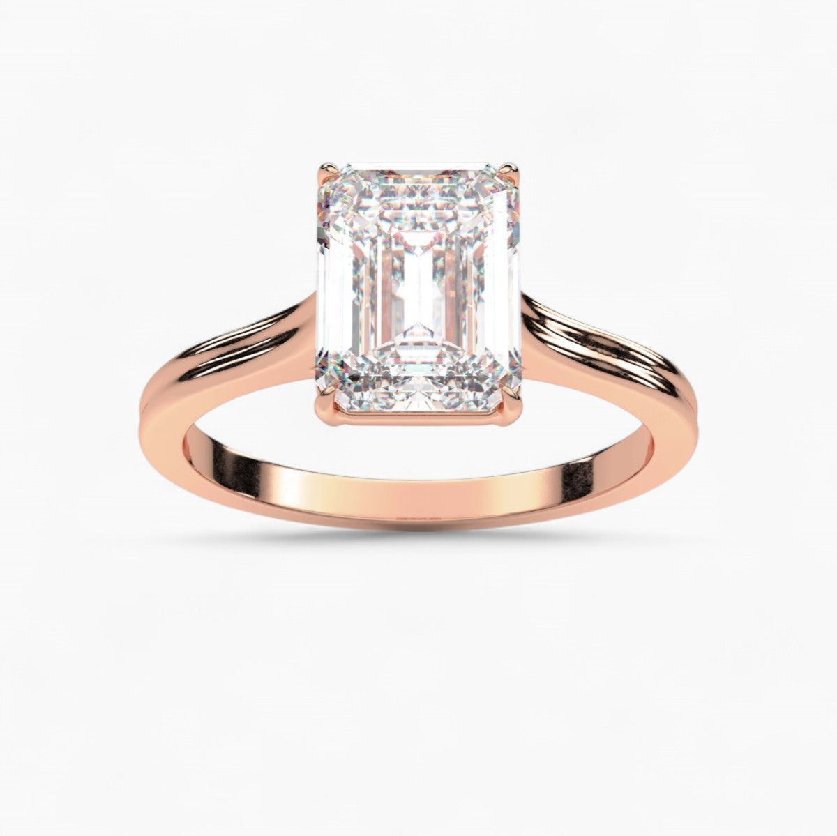 Half-Bezel and Claw Prongs Diamond Engagement Ring