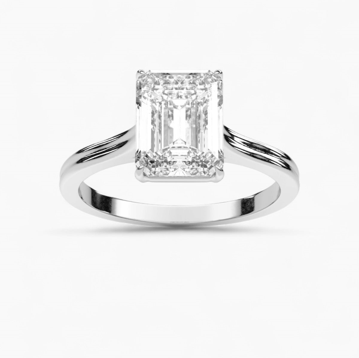 Half-Bezel and Claw Prongs Diamond Engagement Ring