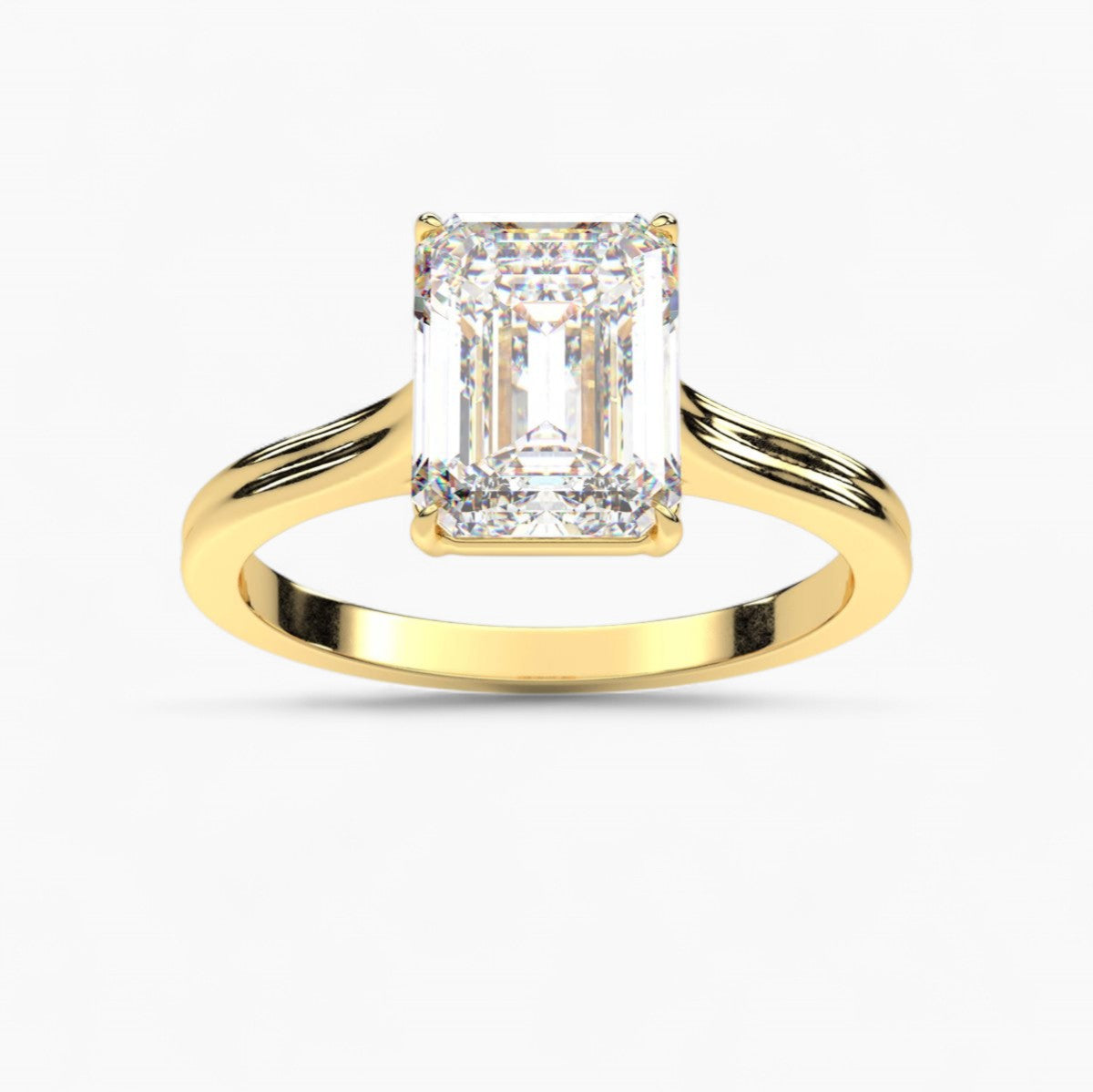 Half-Bezel and Claw Prongs Diamond Engagement Ring