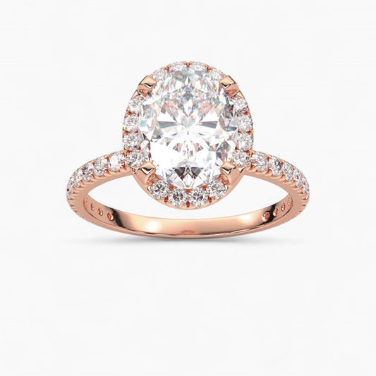 Diamond Halo Engagement Ring