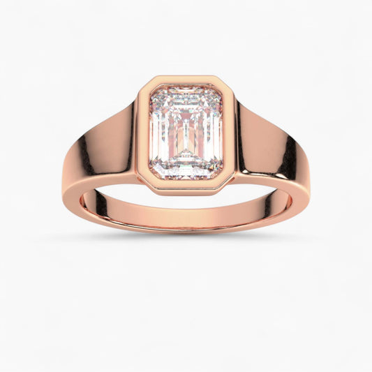 Solid Shank Diamond Engagement Ring