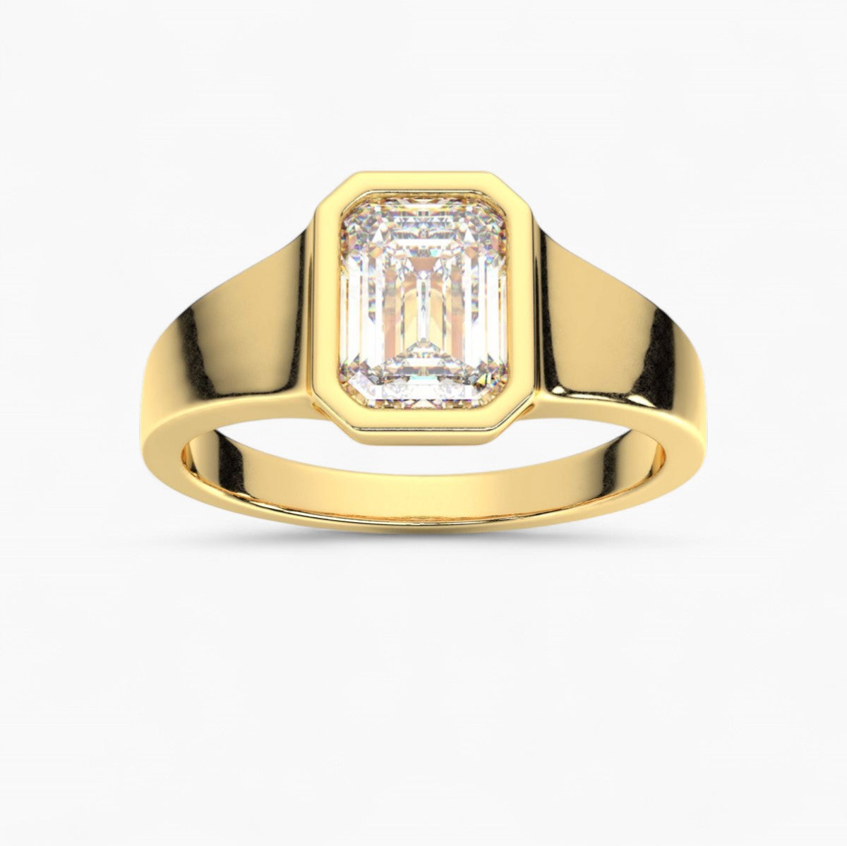 Solid Shank Diamond Engagement Ring