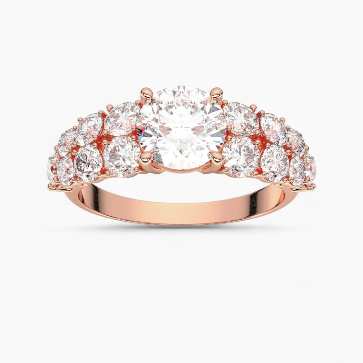 Side Accent Diamond Engagement Ring