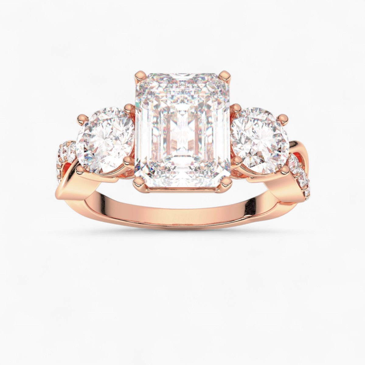 Diamond Swirl Engagement Ring