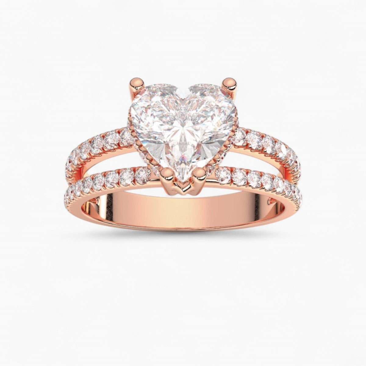 Diamond Engagement Ring with Split Shank