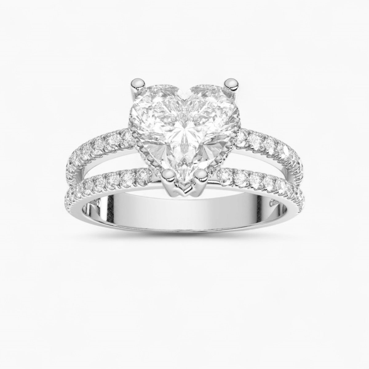 Diamond Engagement Ring with Split Shank