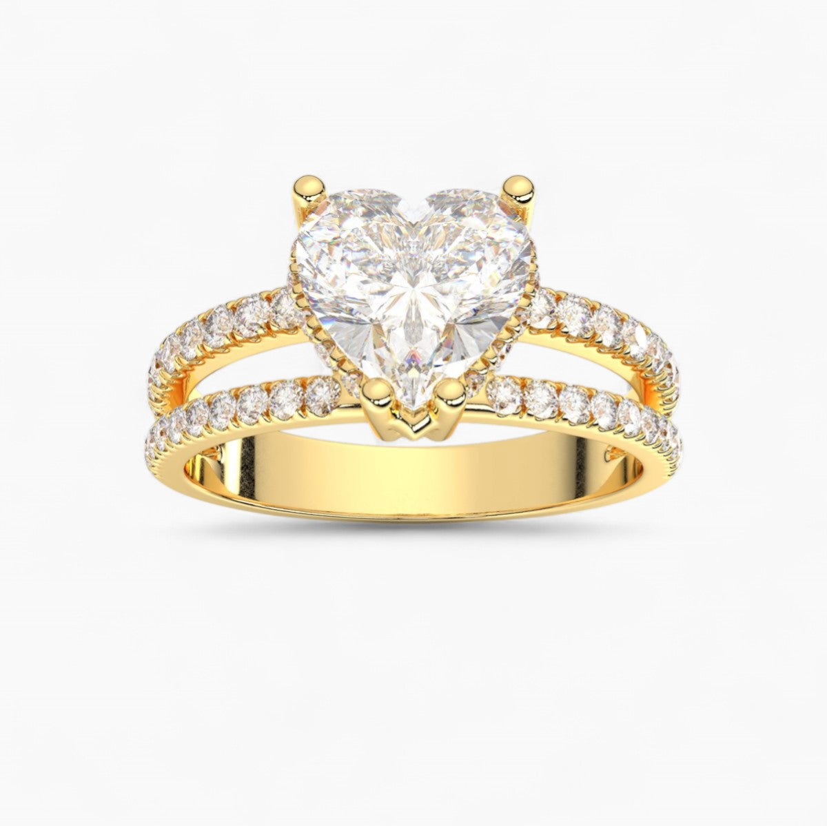 Diamond Engagement Ring with Split Shank