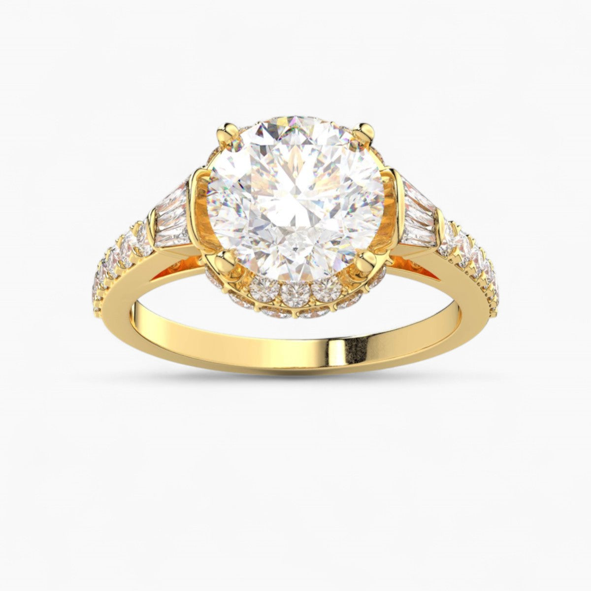 The Diamond Engagement Ring with a diverse shape stone shank