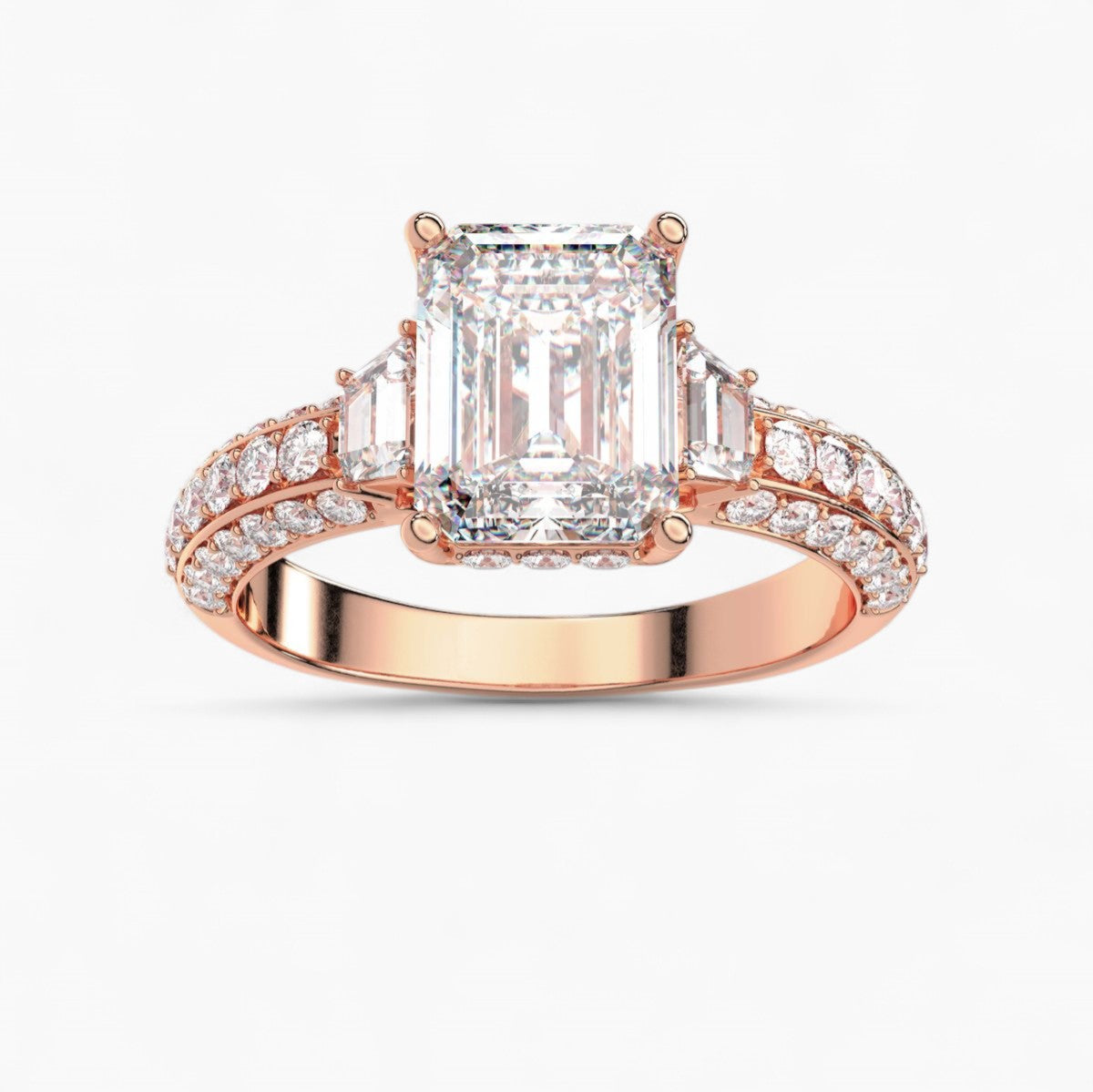 Diamond Engagement Ring with side stone