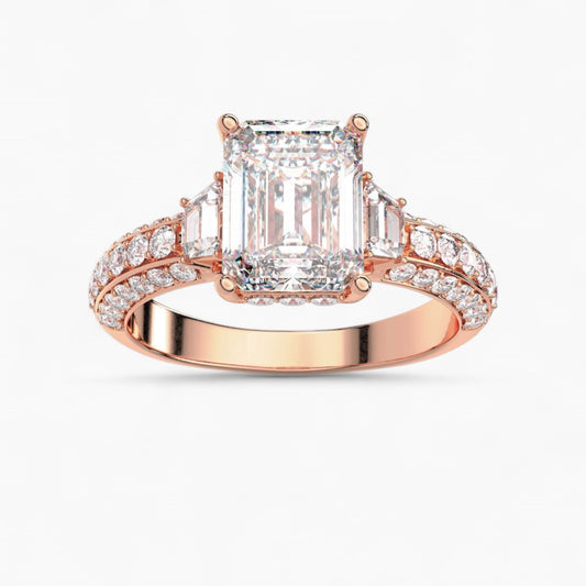 Diamond Engagement Ring with side stone