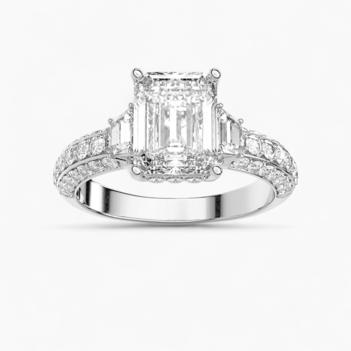 Diamond Engagement Ring with side stone