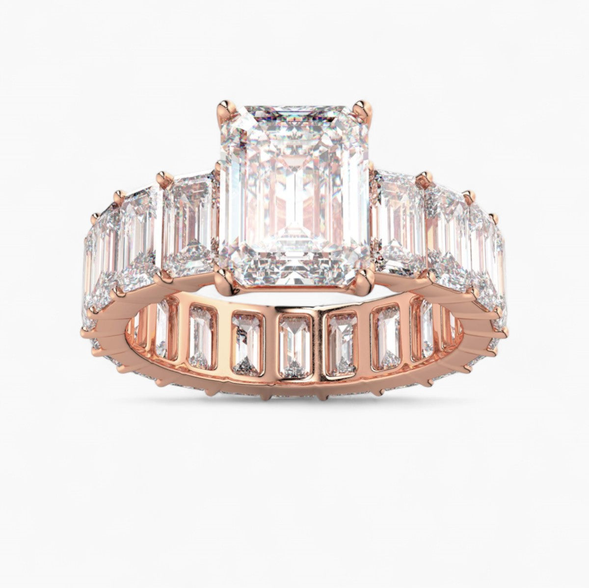 Diamond Eternity Side Stone Engagement Ring
