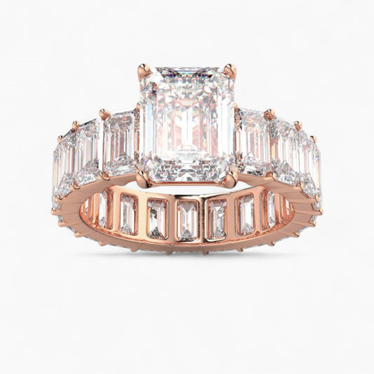 Diamond Eternity Side Stone Engagement Ring