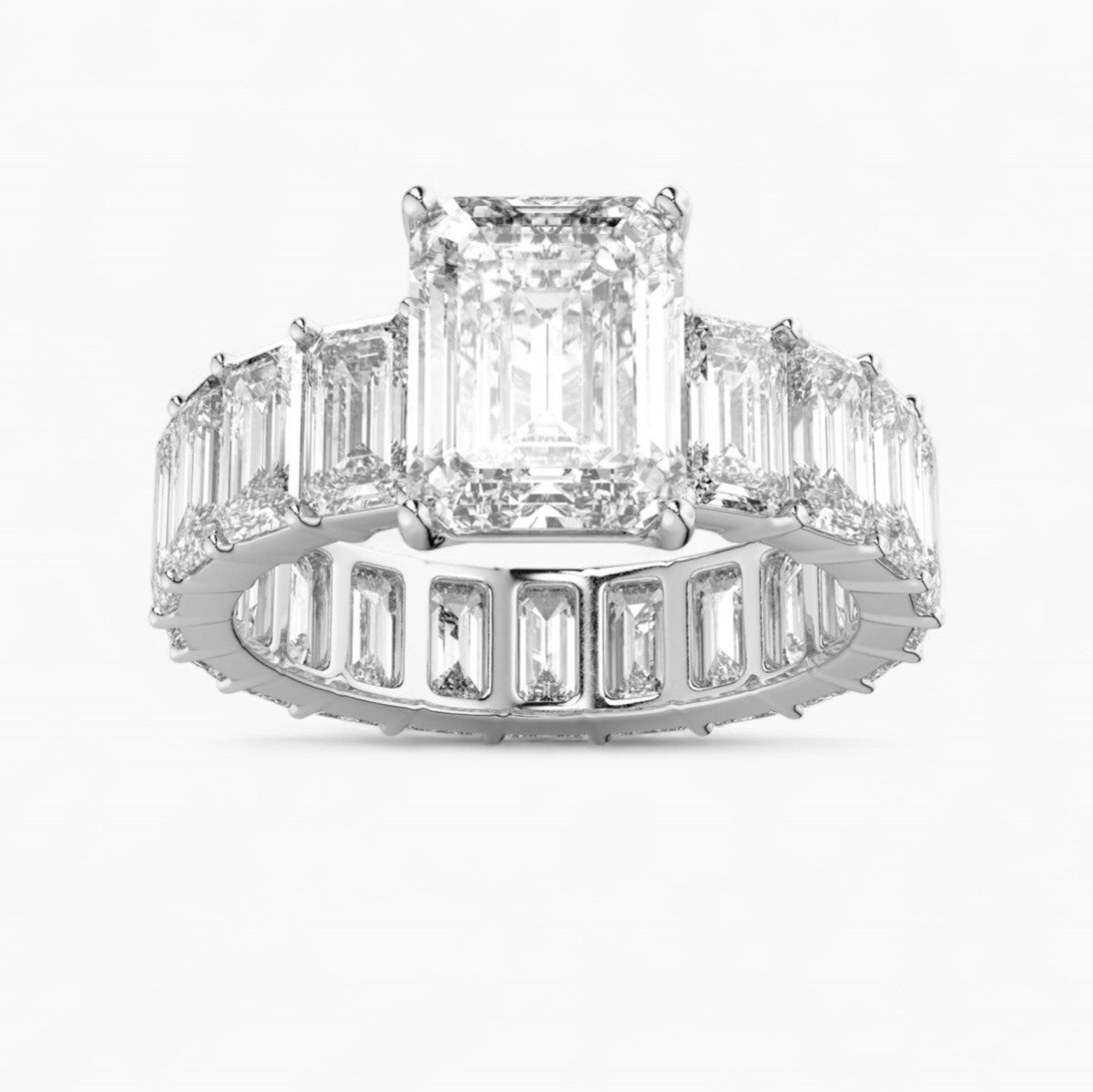 Diamond Eternity Side Stone Engagement Ring