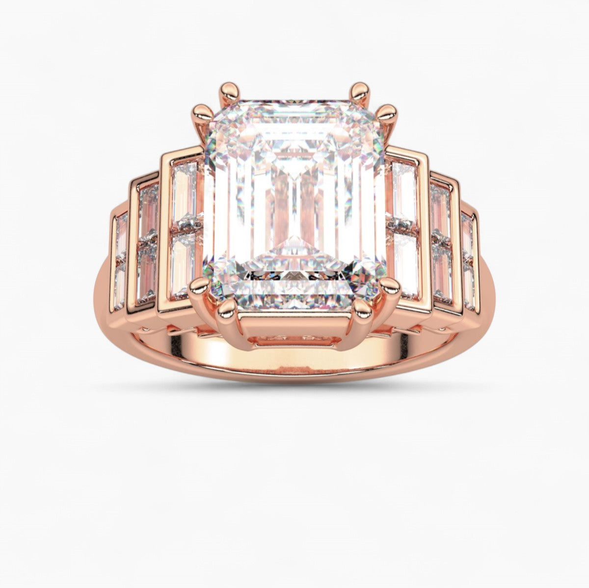 Diamond Double Prong Engagement Ring
