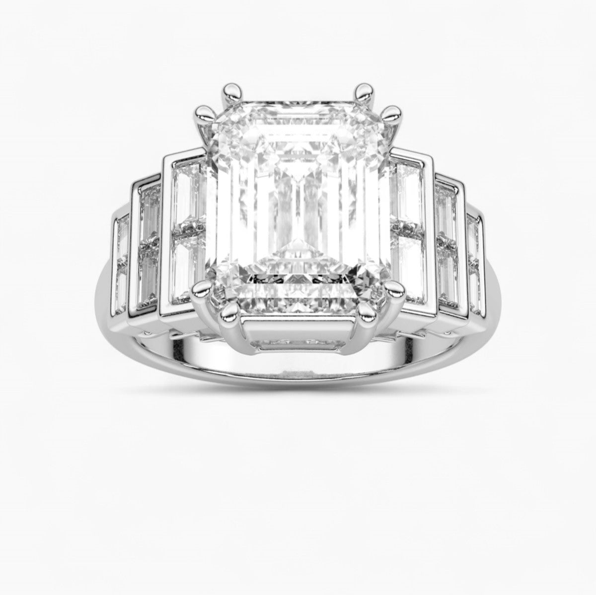 Diamond Double Prong Engagement Ring