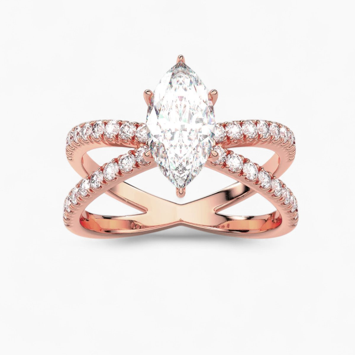 The Diamond Engagement Ring with Crossover Shank