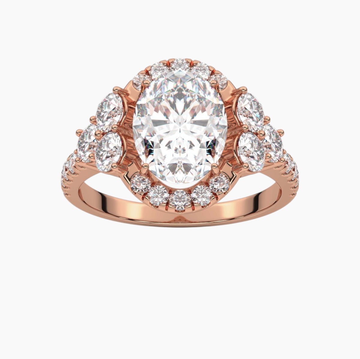 Side Accent Diamond Engagement Ring