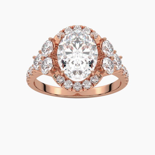 Side Accent Diamond Engagement Ring