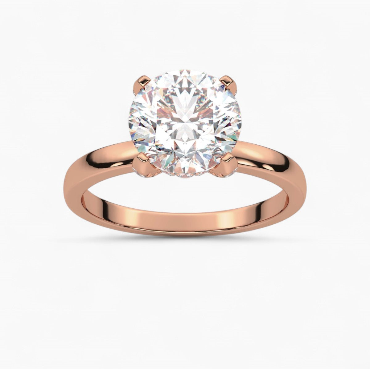 Diamond Hidden Halo Engagement Ring
