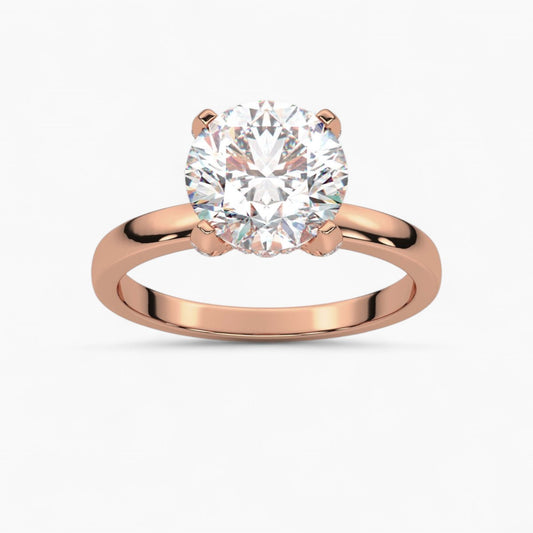 Diamond Hidden Halo Engagement Ring