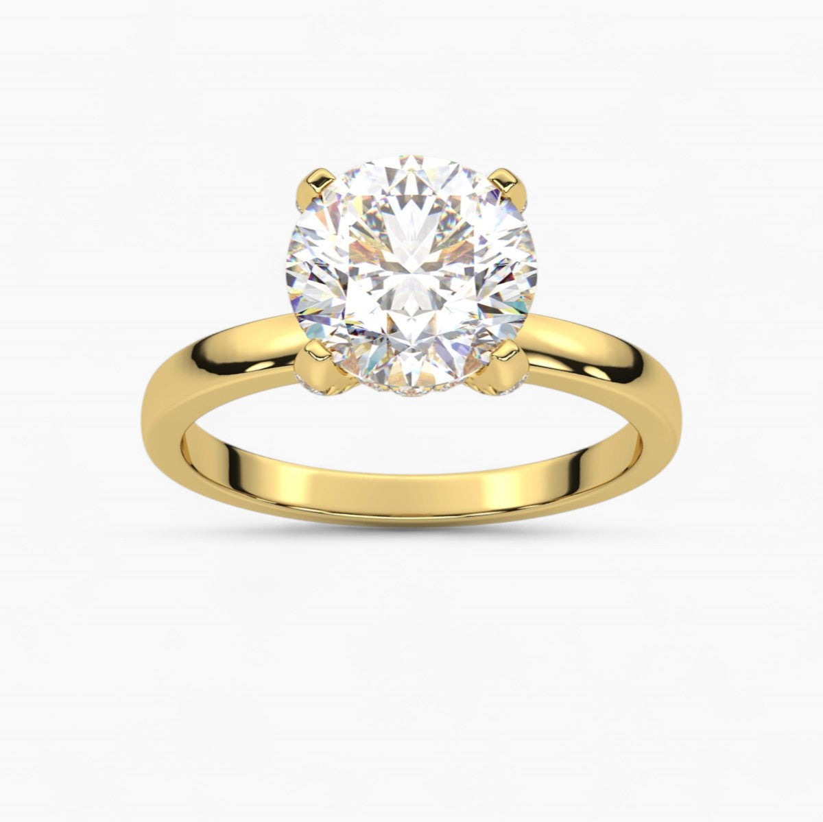 Diamond Hidden Halo Engagement Ring