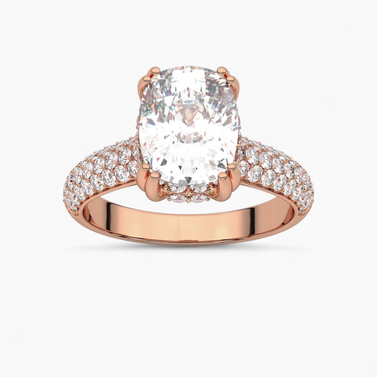 Diamond Hidden Halo Engagement Ring