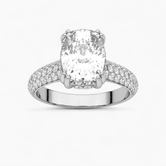 Diamond Hidden Halo Engagement Ring