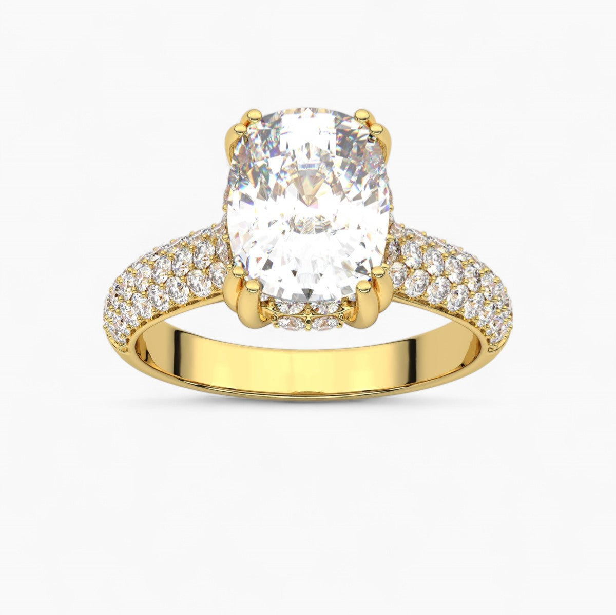Diamond Hidden Halo Engagement Ring