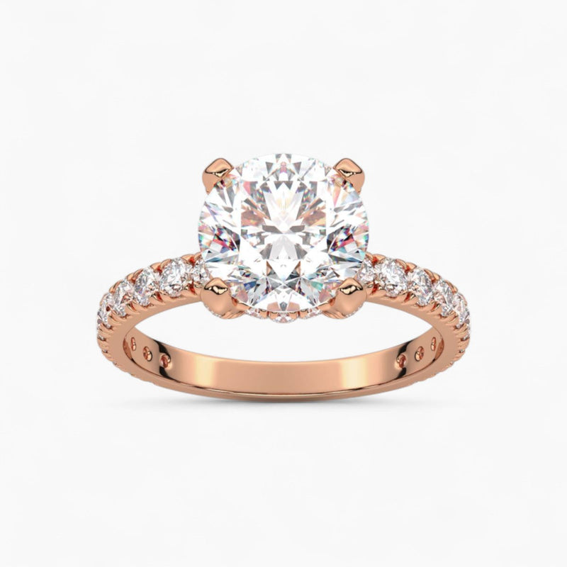 pave lab grown diamond engagement rings