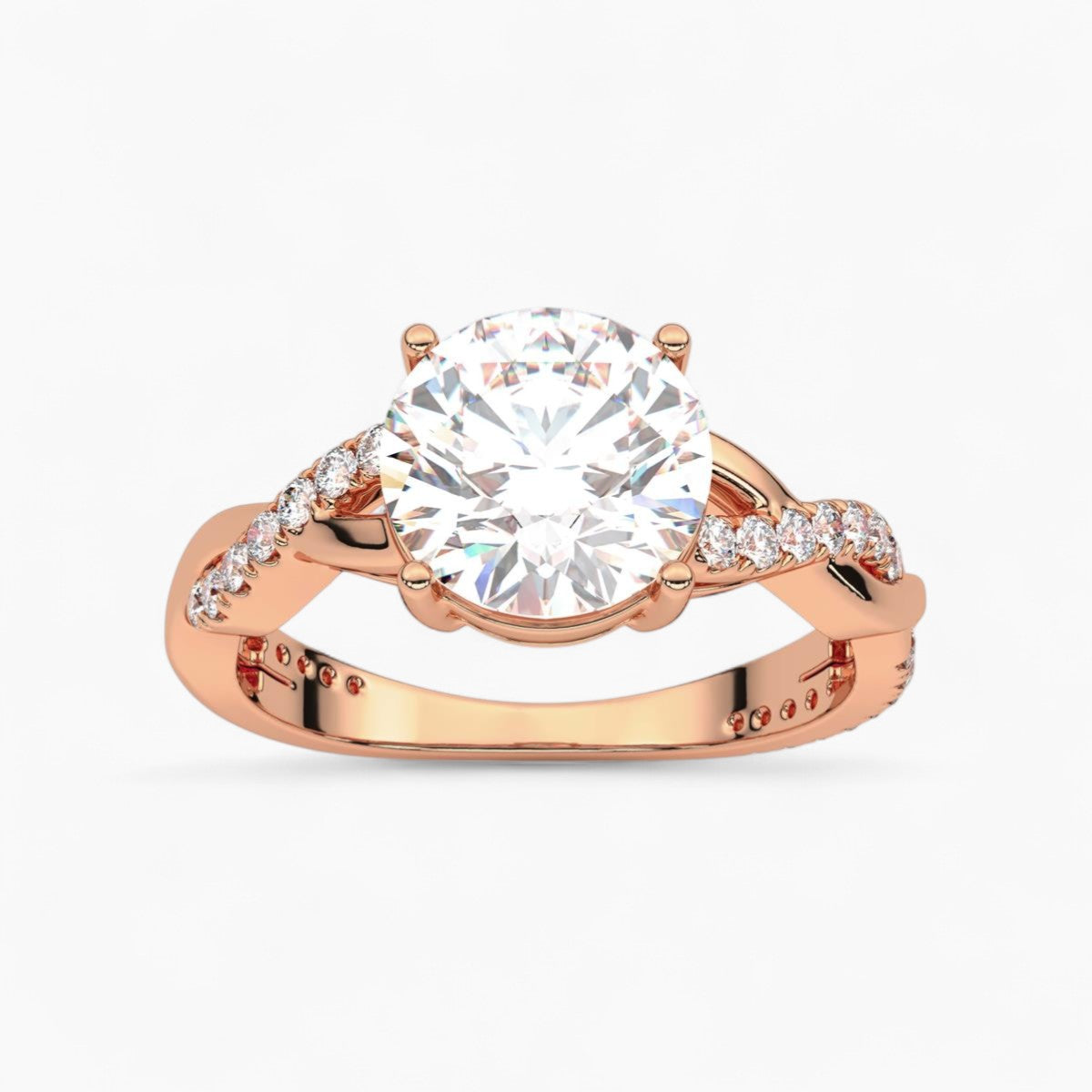 Dainty Entwined Diamond Vine Engagement Ring