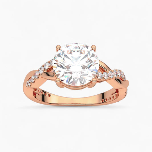 Dainty Entwined Diamond Vine Engagement Ring
