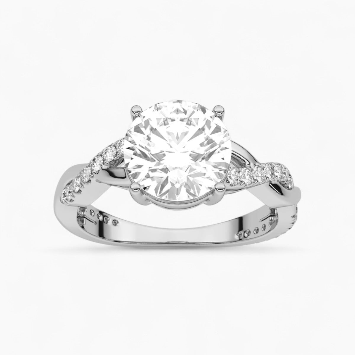 Dainty Entwined Diamond Vine Engagement Ring